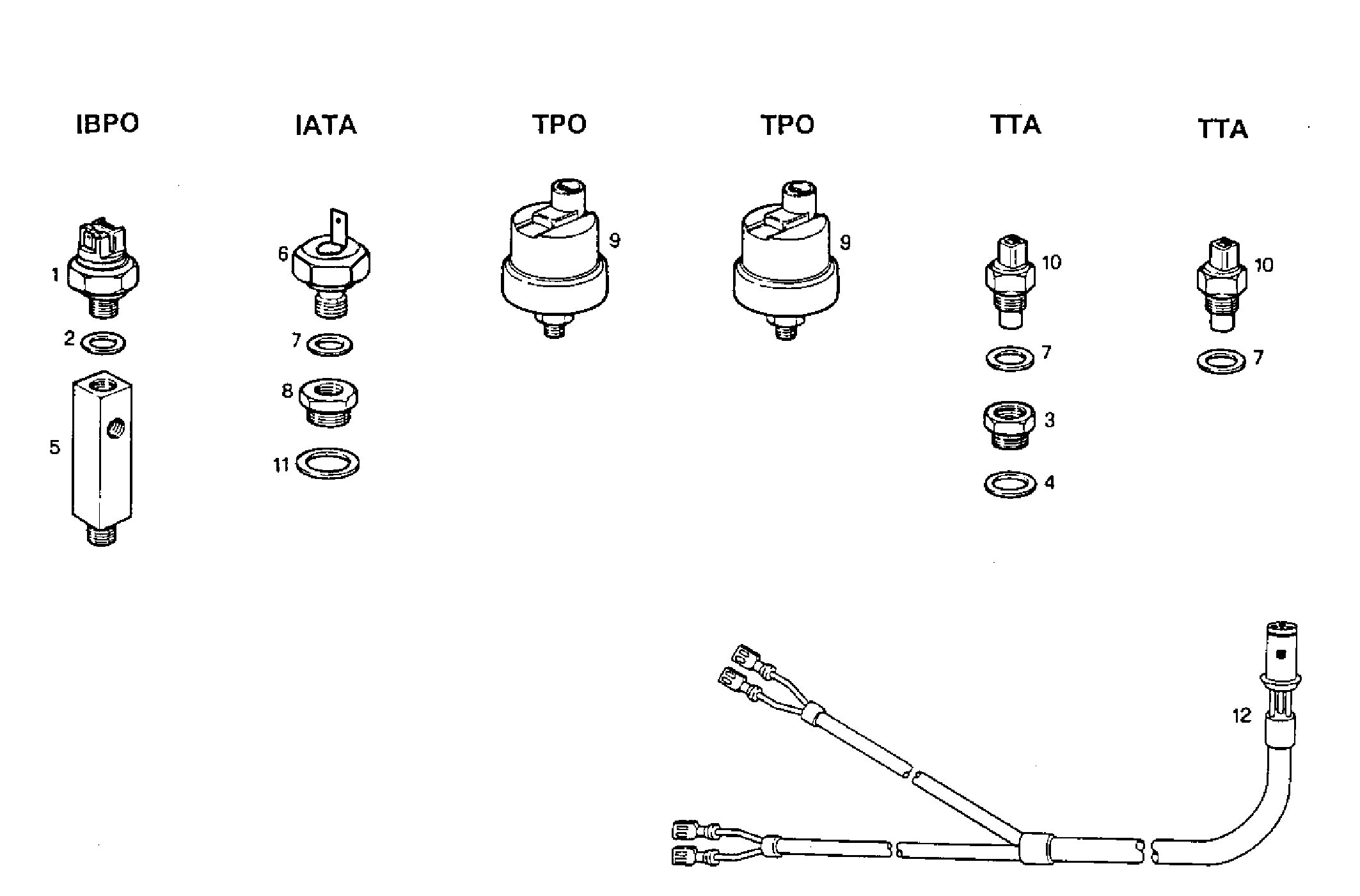 SENDER UNITS FOR INSTRUMENTS - 8460SRM28.13 8460SRM28 parts diagram