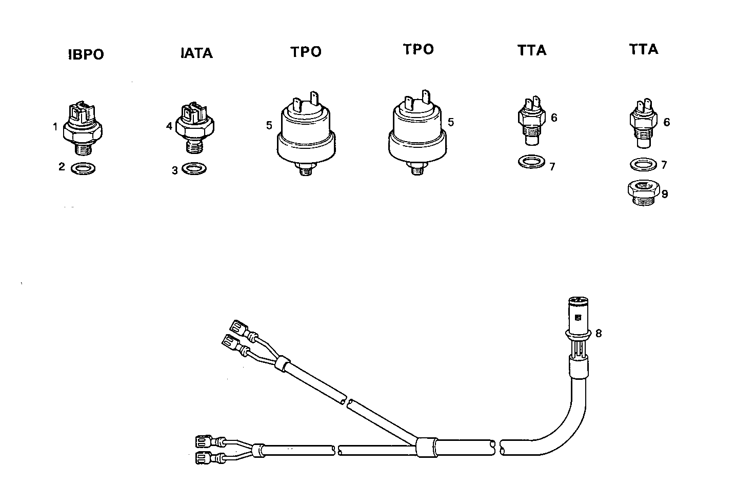 SENDER UNITS FOR INSTRUMENTS - 8061SRM30.10 8061SRM30 parts diagram