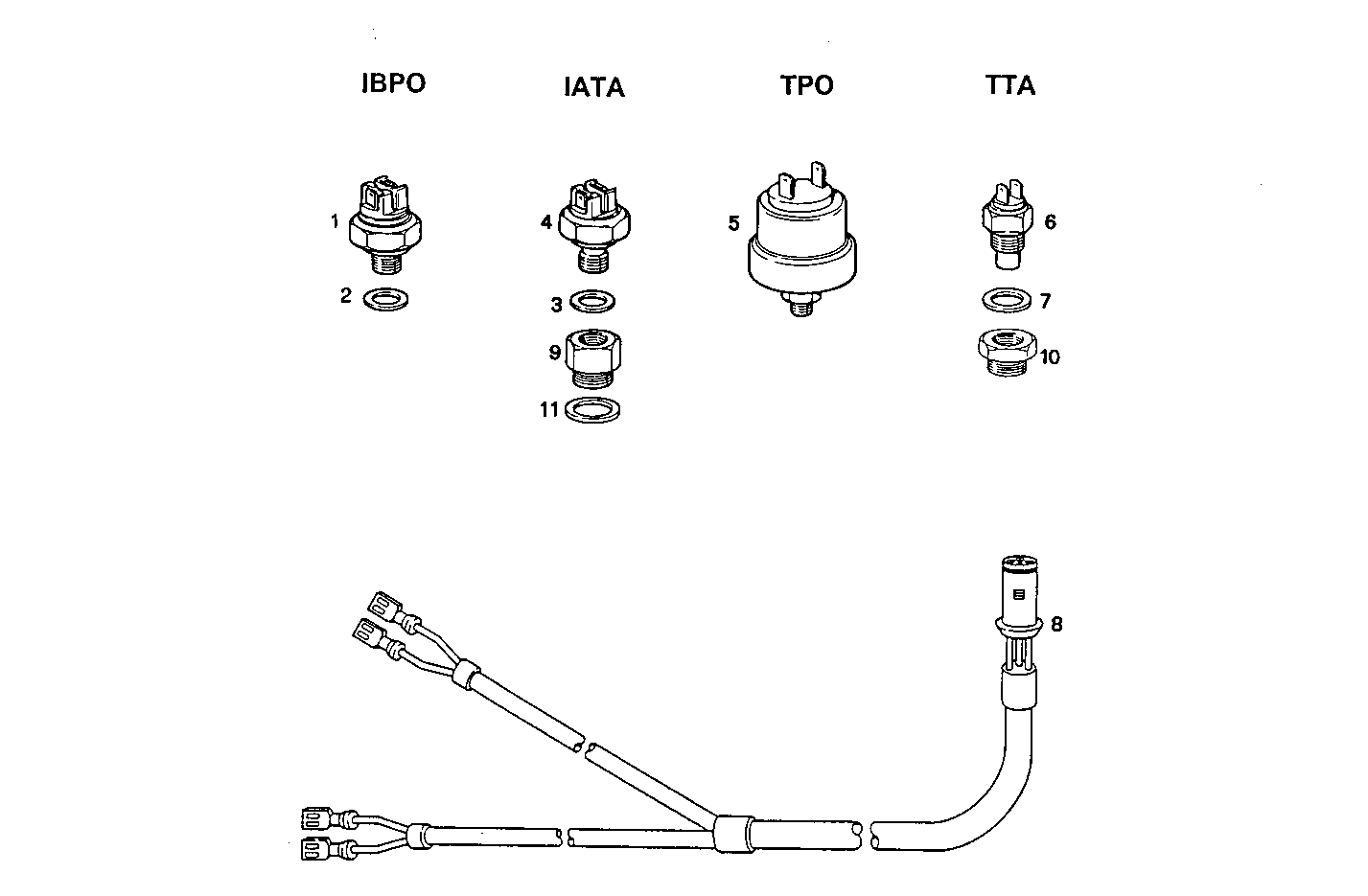 SENDER UNITS FOR INSTRUMENTS - 8041SRM15.10 8041SRM15 parts diagram