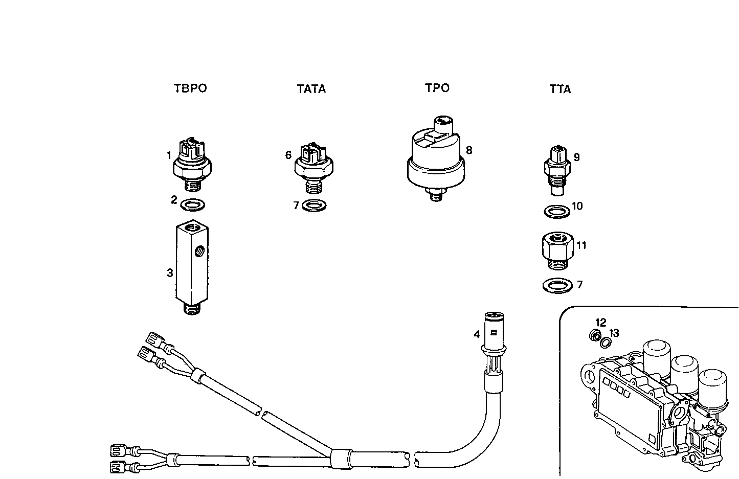 SENDER UNITS FOR INSTRUMENTS - 8281M32.10 8281M32 parts diagram