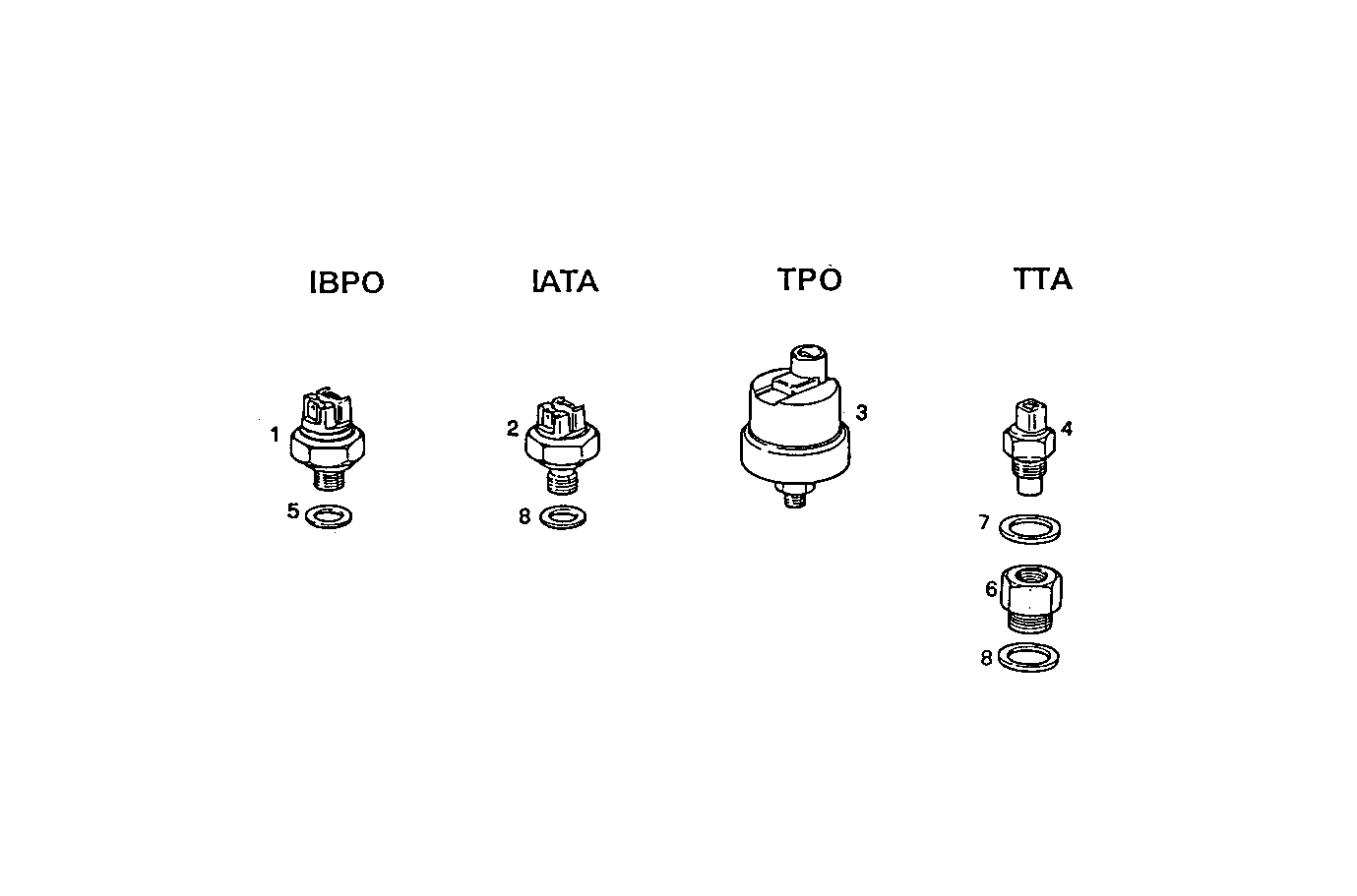 SENDER UNITS FOR INSTRUMENTS - 8210SRM45.10 8210SRM45 parts diagram