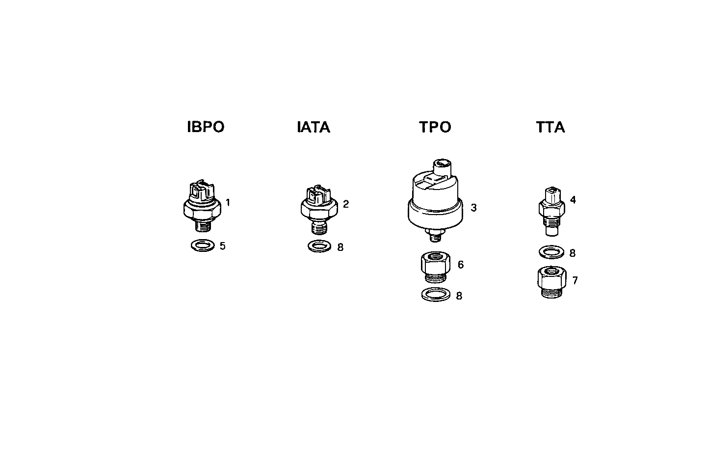 SENDER UNITS FOR INSTRUMENTS - 12/24V - C78ENTM50.10 CURSOR 8 parts diagram
