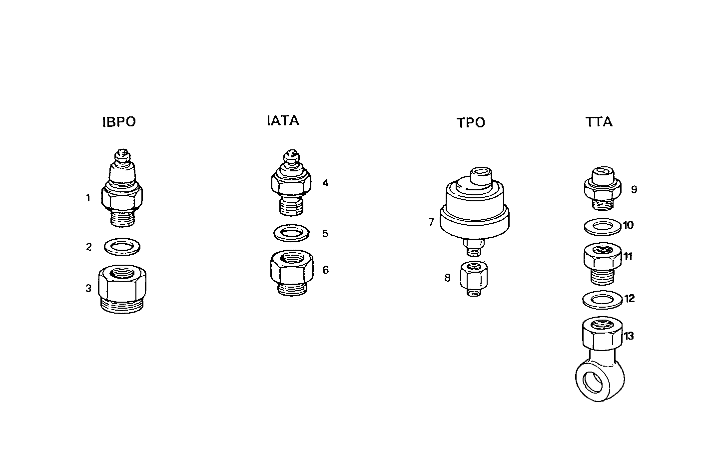 SENDER UNITS ALARMS INSTRUMENT - 12/24V - 7450U00.00 7450U00 parts diagram