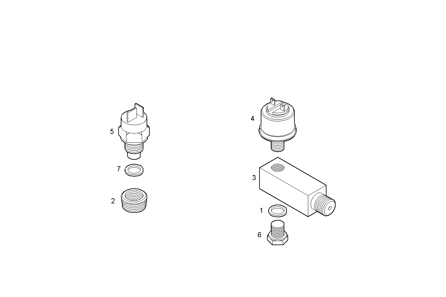 SENDER UNITS ALARMS INSTRUMENT - 12/24V - N45ENTX20.00 NEF 4 electron. - TIER 3 parts diagram
