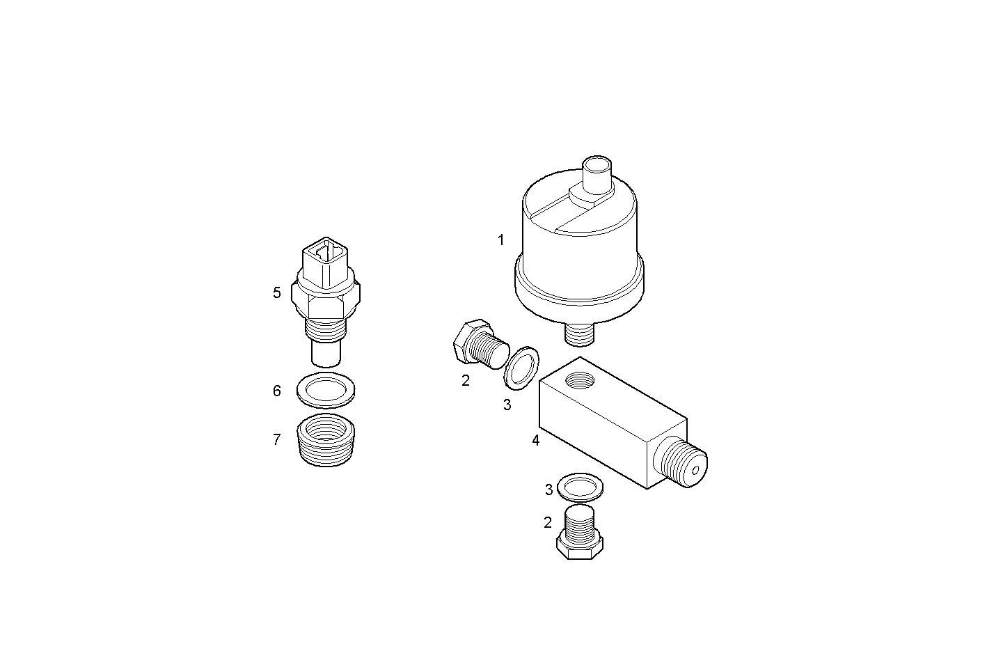 SENDER UNITS FOR INSTRUMENTS - 12/24V - N45MNAF40.10 NEF 4 mechanic. parts diagram