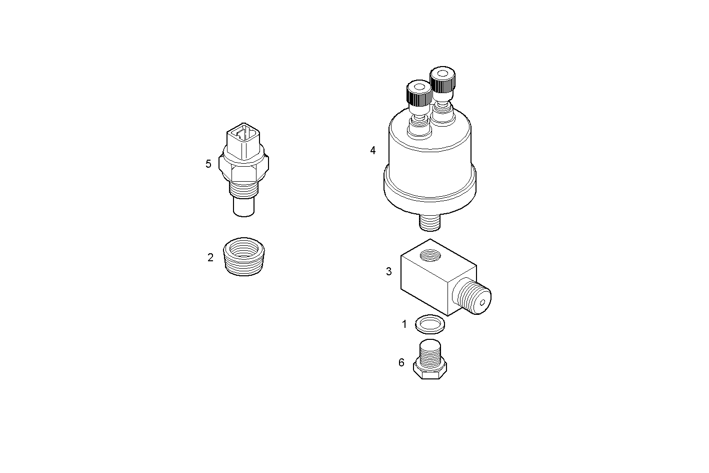 SENDER UNITS FOR INSTRUMENTS - 12/24V - N40ENTM25.10 NEF 4 electron. parts diagram