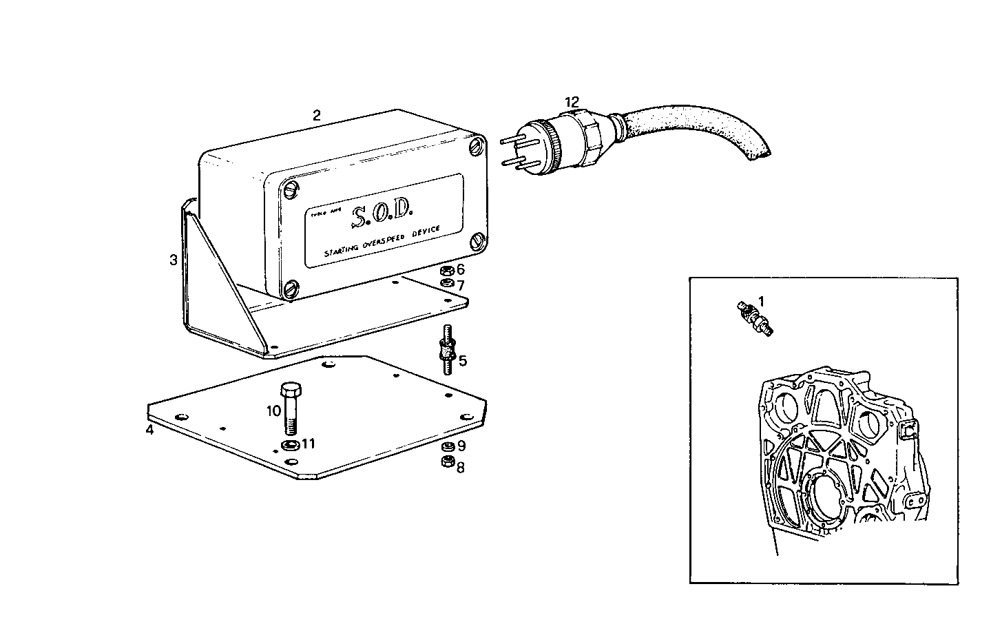 OVERSPEED DEVICE 24V AT MAX RPM - 8281SRM44.10 8281SRM44 parts diagram