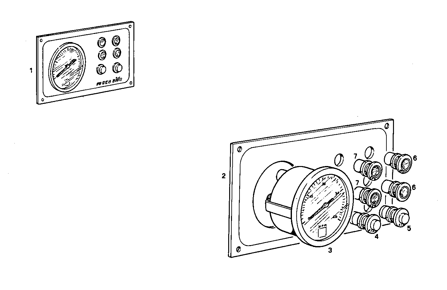 DASH PANEL - 12V - VDO - 8035M06.21 8035M06 parts diagram
