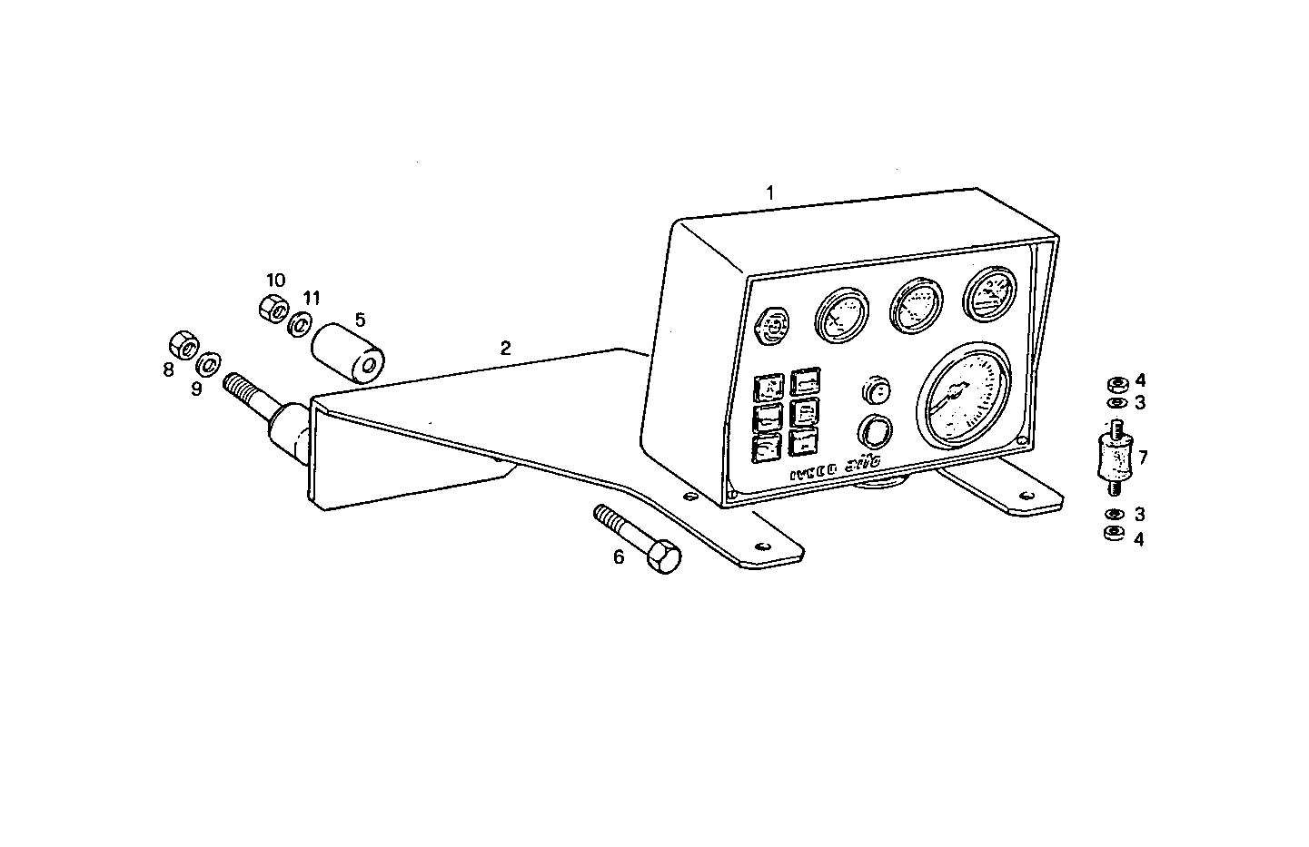 ELECTRIC INSTRUMENTS PANEL - 8281Si10.00 8281Si10 parts diagram