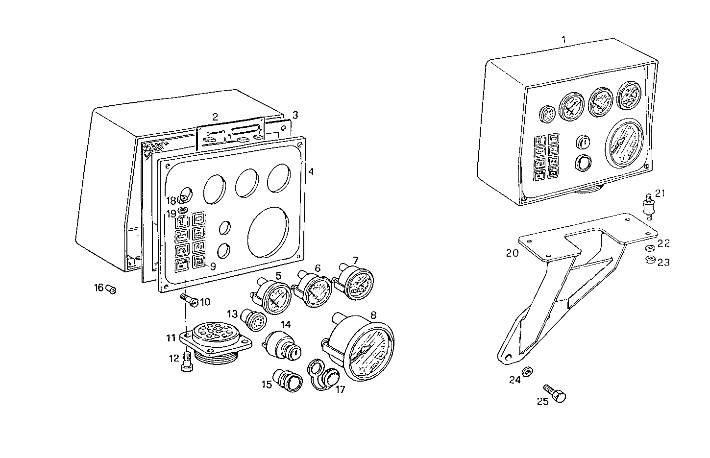 ELECTRIC INSTRUMENTS PANEL - GE8045M08.20A60S GE8045M08 parts diagram