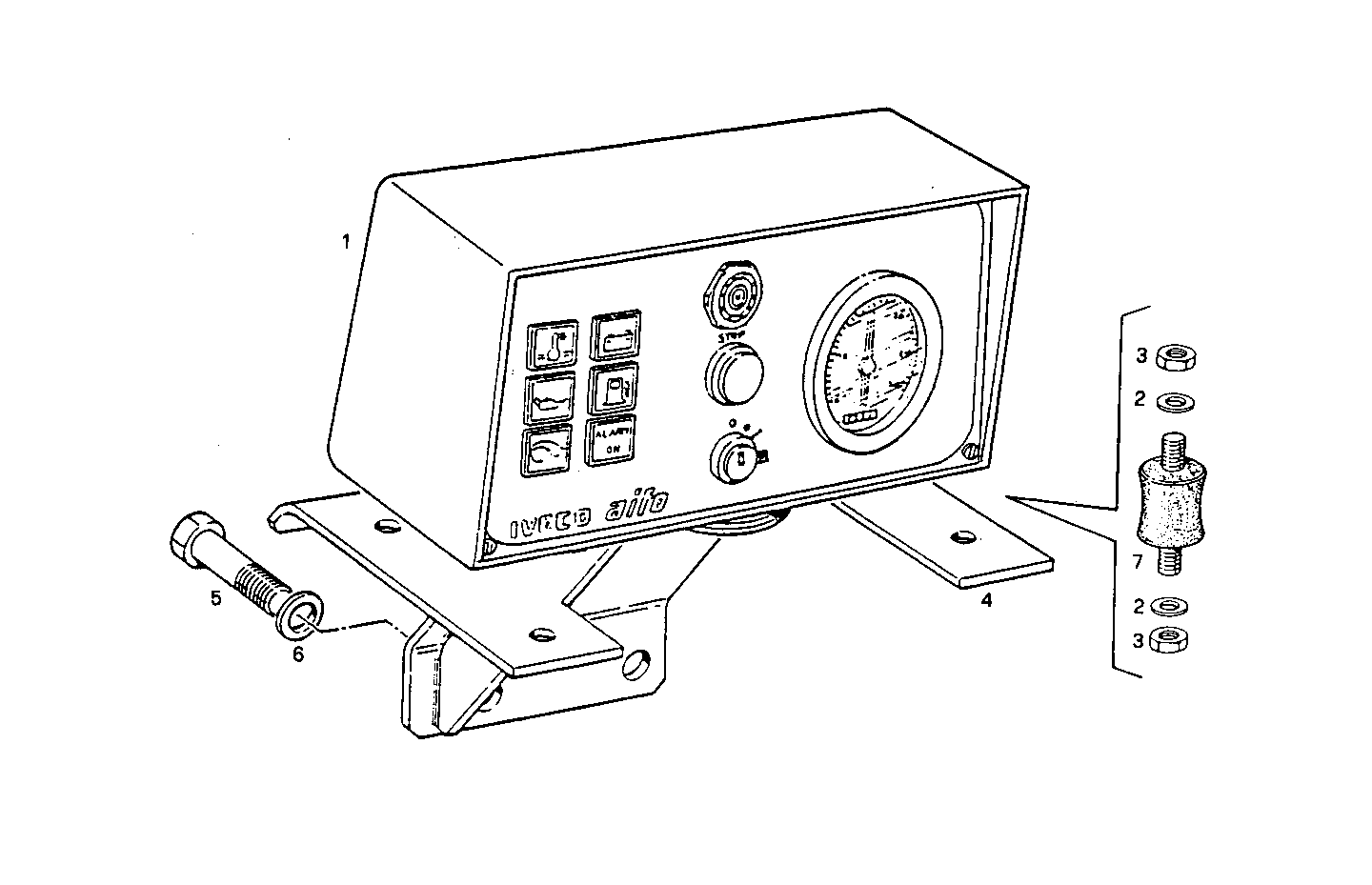 PANEL WITH ELECTRIC RPM-COUNTER - 8041i05.55 8041i05 parts diagram