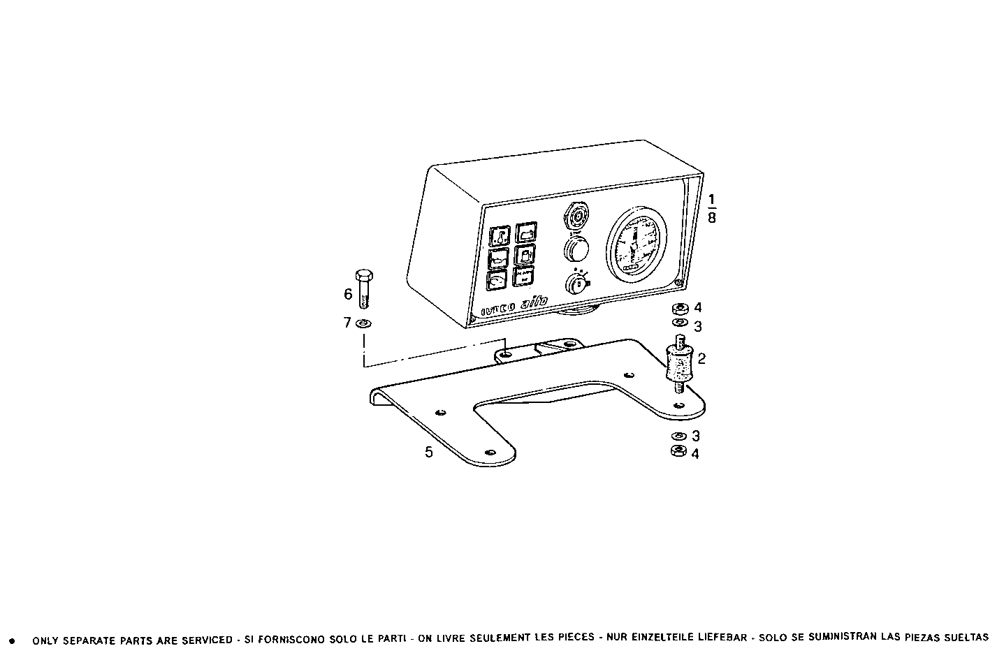 PANEL WITH ELECTRIC RPM-COUNTER - 7675Si10.05 7675Si10 parts diagram