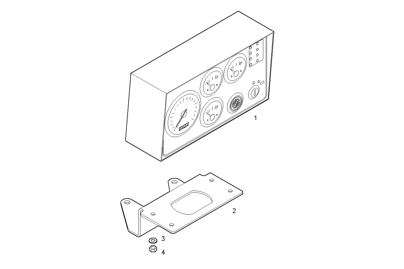 MANUAL CONTROL BOARD - N45MNTF41.10 NEF 4 mechanic. parts diagram