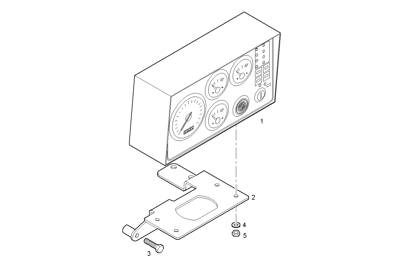 PANEL WITH ELECTRICAL INSTRUMENTS - N60ENTD20.00 NEF 6 electron. - TIER 2 parts diagram