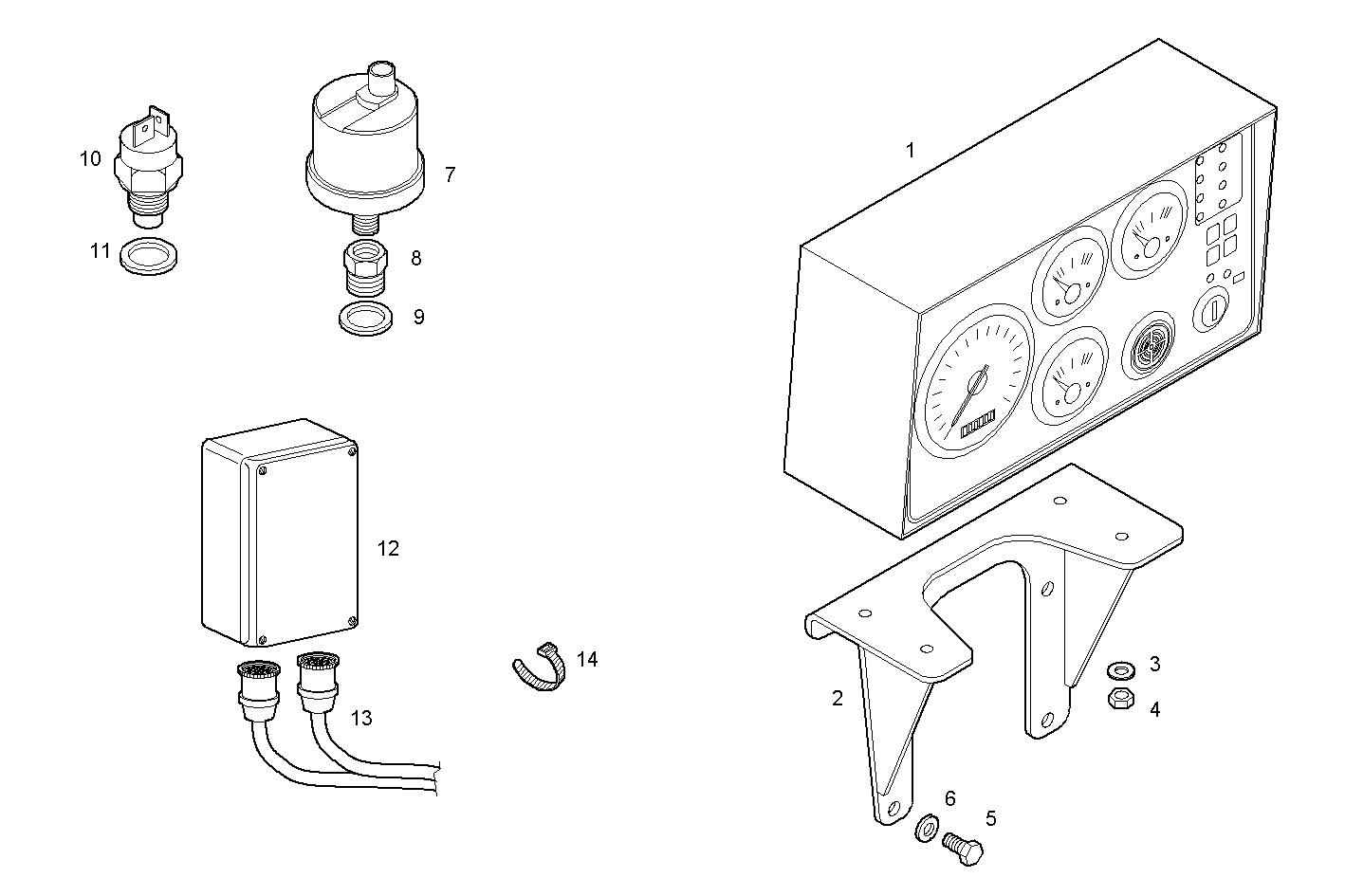 ELECTRIC INSTRUMENTS PANEL - C78ENTD20.00 CURSOR 8 - TIER 2 parts diagram