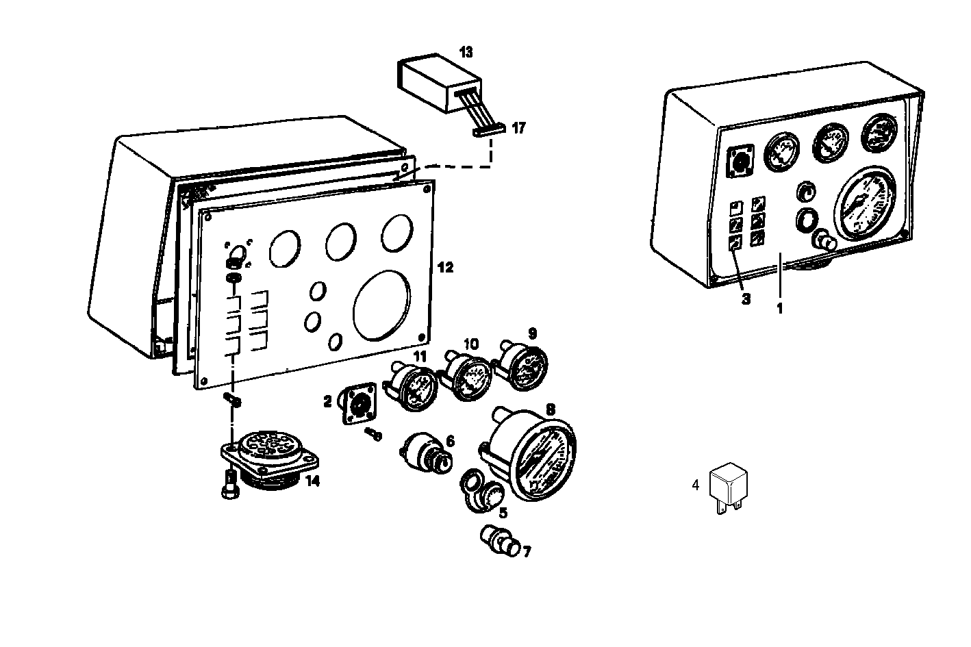 ELECTRIC INSTRUMENTS PANEL - N67MNTM28.31 NEF 6 mechanic. parts diagram