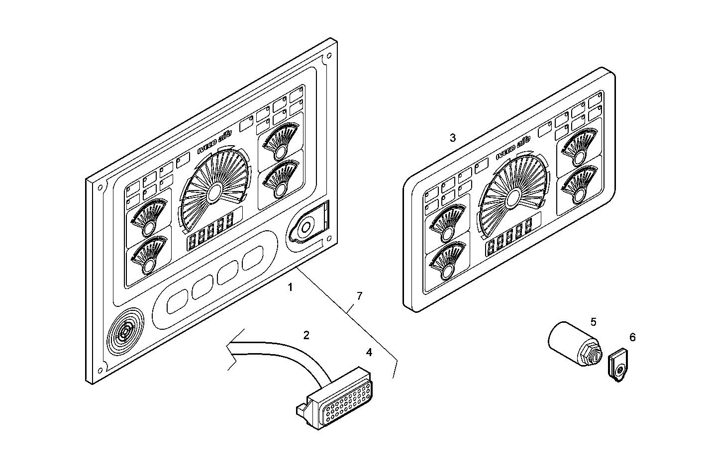 DIGITAL PANEL 12/24V - C78ENTM50.11 CURSOR 8 parts diagram