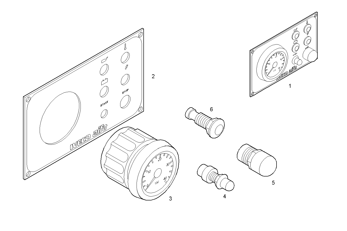ELECTRIC INSTRUMENTS PANEL - C78ENTM50.10 CURSOR 8 parts diagram