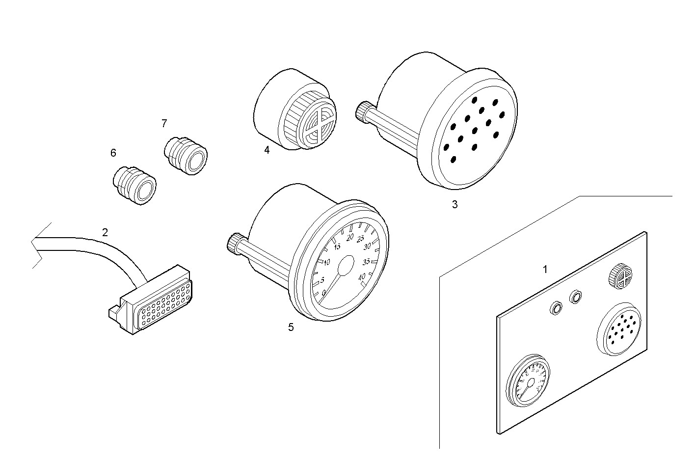 ELECTRIC INSTRUMENTS PANEL - C78ENTM30.10-D 01/04 CURSOR 8 parts diagram