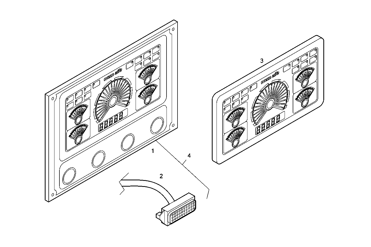 DIGITAL PANEL 12/24V - C78ENTM50.11 CURSOR 8 parts diagram