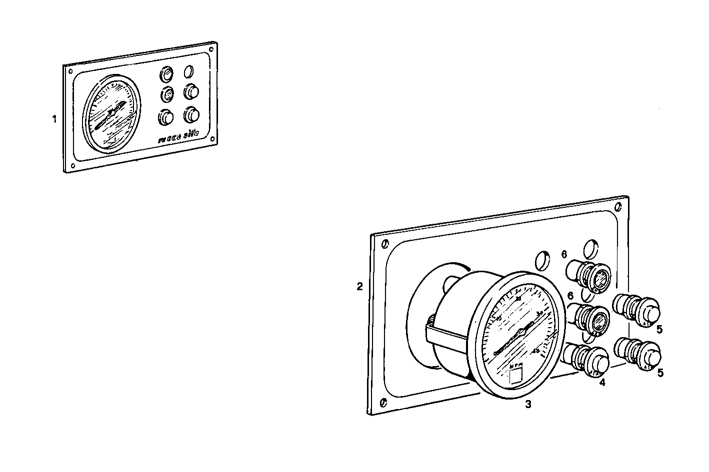 ELECTRIC INSTRUMENTS PANEL - N45MNAM10.01 NEF 4 mechanic. parts diagram
