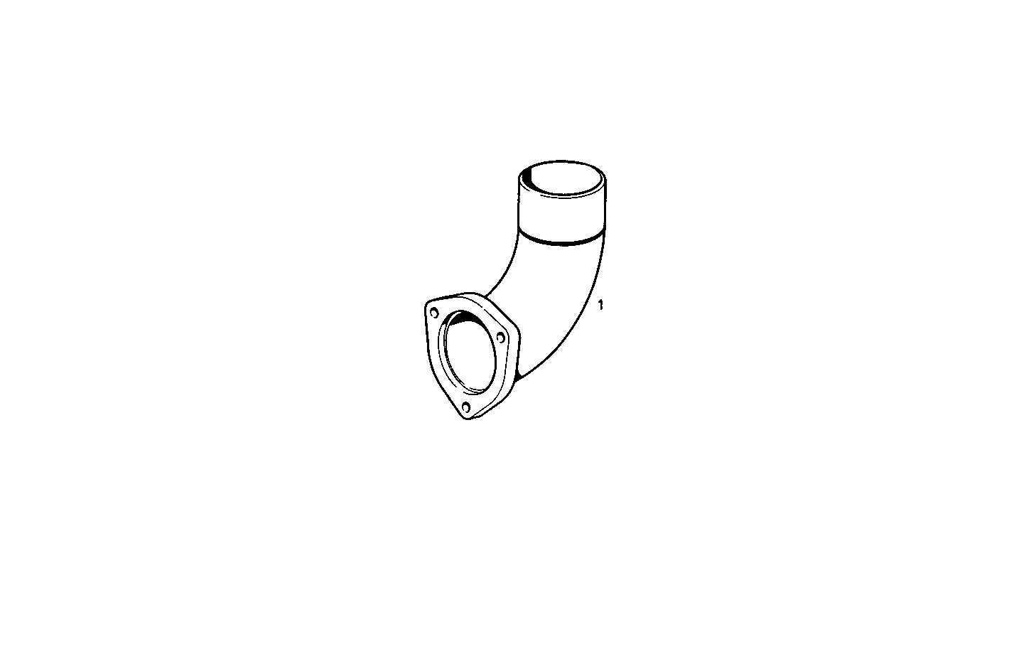 UPWARD REAR EXHAUST ELBOW - 8210i03.00 8210i03 parts diagram