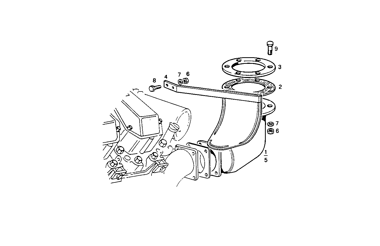 UPWARD REAR EXHAUST ELBOW - 8281i03.00 8281I03 parts diagram