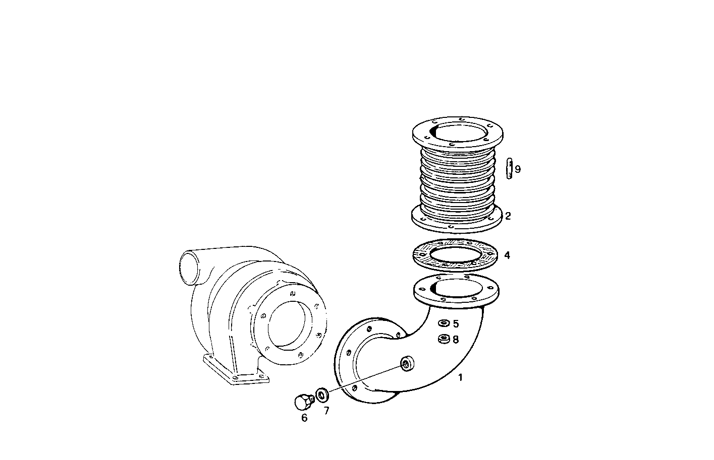 TURNING EXHAUST ELBOW WITH BELLOWS - PU8281SRI10.00A102 PU8281SRI10 parts diagram