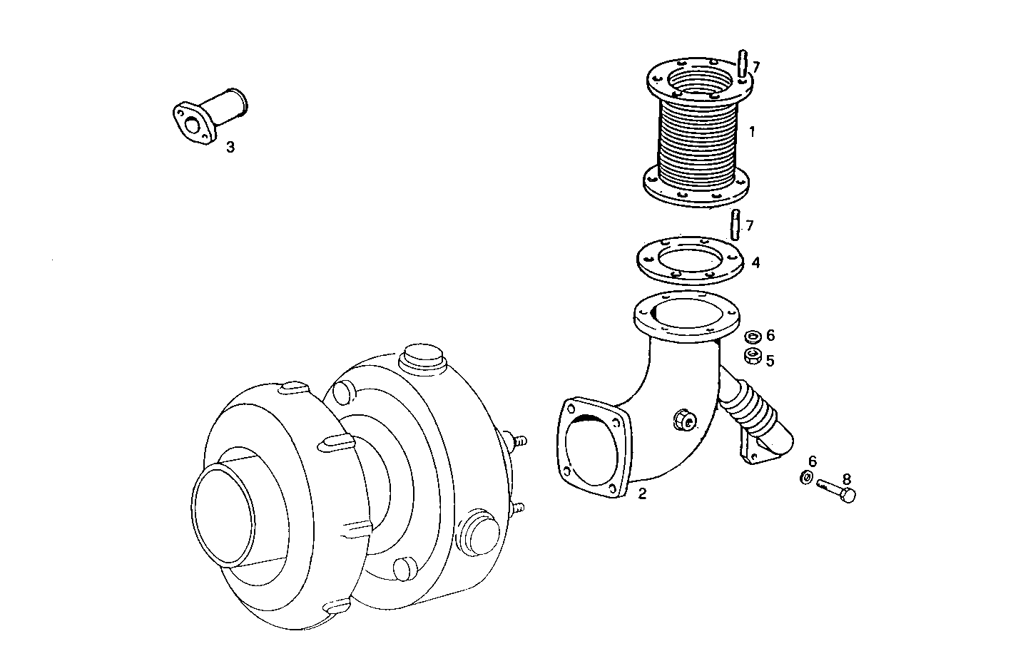 UPWARD REAR EXHAUST ELBOW - 8060SM21.10 8060SM21 parts diagram