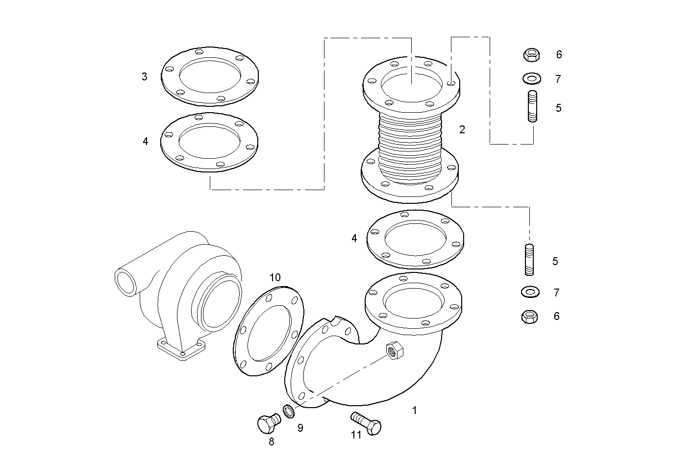 UPWARD REAR EXHAUST ELBOW - C10ENTD20.00A800 CURSOR 10 - TIER 2 parts diagram