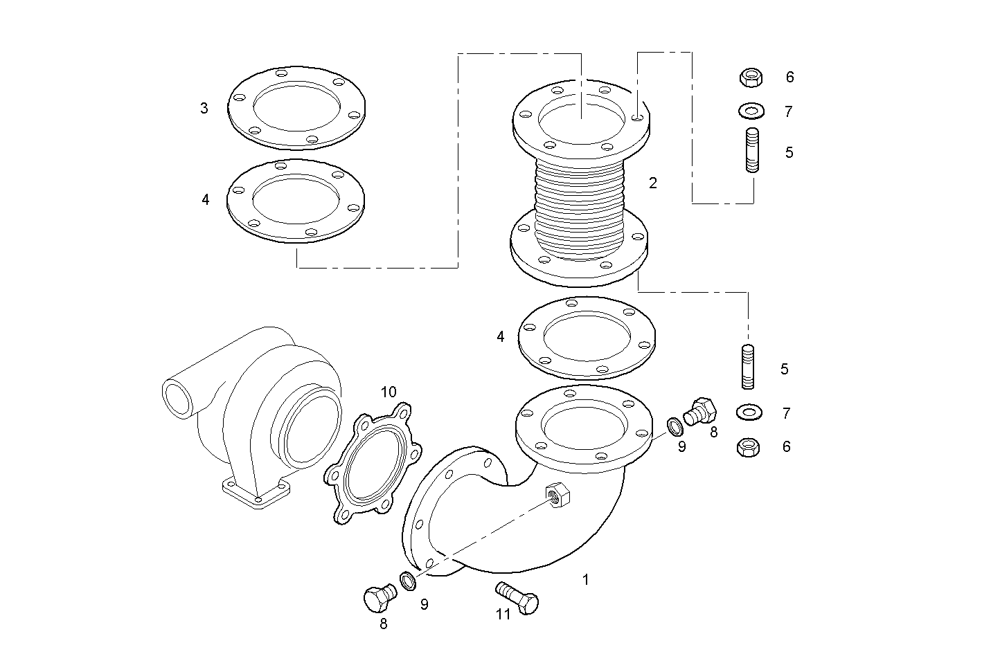 EXHAUST PIPE - C13ENTX20.00A802 CURSOR 13 - TIER 3 parts diagram