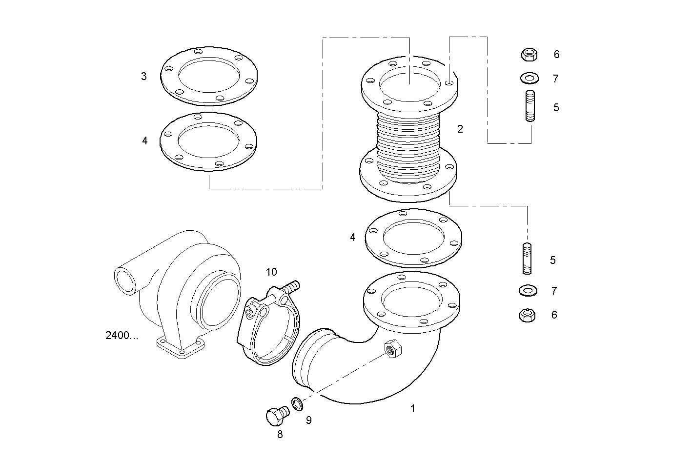 UPWARD REAR EXHAUST ELBOW - C87ENTX60.00 CURSOR 9 - TIER 3 parts diagram