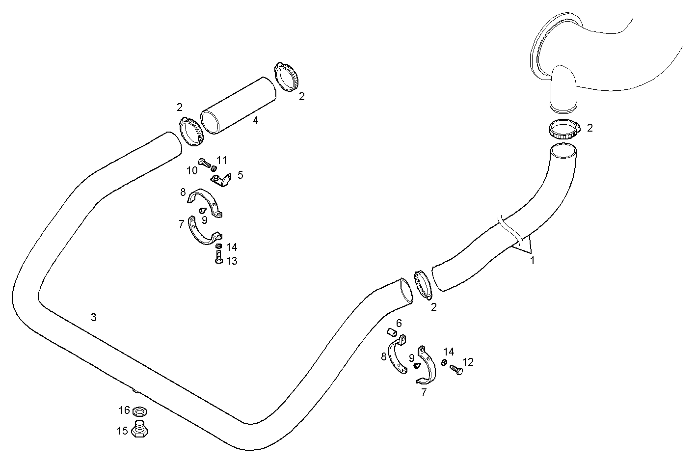 GAS-WATER MIXER WITH STERN OUTLET - C78ENTM50.10 CURSOR 8 parts diagram