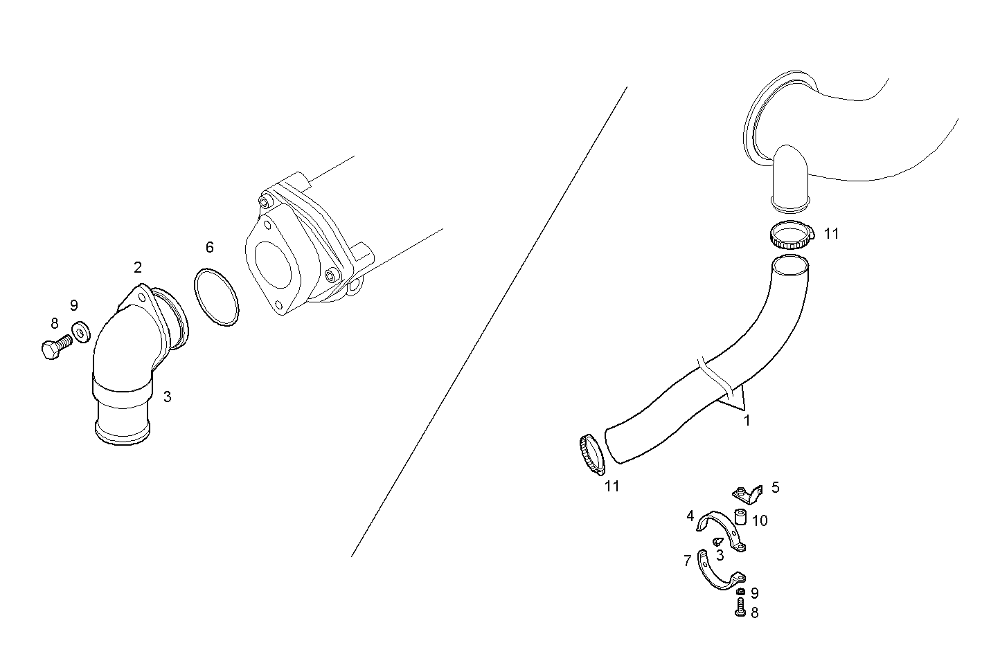 GAS-WATER MIXER WITH STERN OUTLET - C78ENTM55.10 CURSOR 8 parts diagram