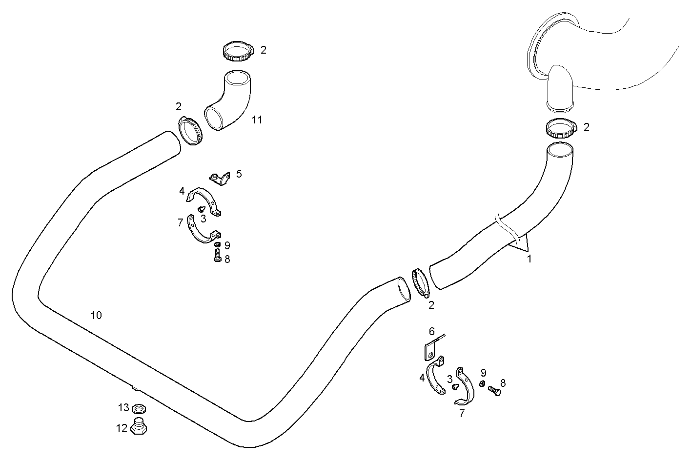 GAS-WATER MIXER WITH STERN OUTLET - C78ENTM55.10 CURSOR 8 parts diagram