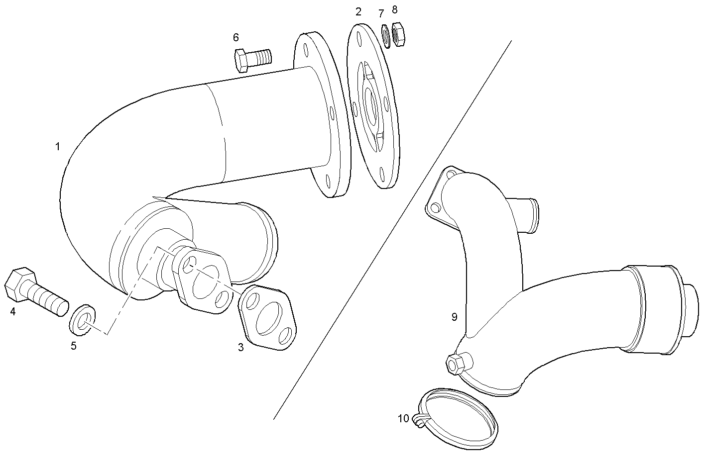 EXHAUST PIPE - S30ENTM23.10 SOFIM HPI 3.0L parts diagram
