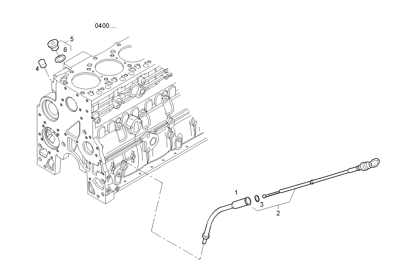 SHORT OIL DIPSTICK LEFT SIDE - N45MNAD00.00 NEF 4 mechanic. - TIER 2 parts diagram