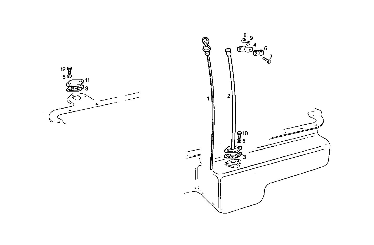 LONG OIL DIPSTICK LEFT SIDE - 8361SRE10.00 8361SRE10 parts diagram