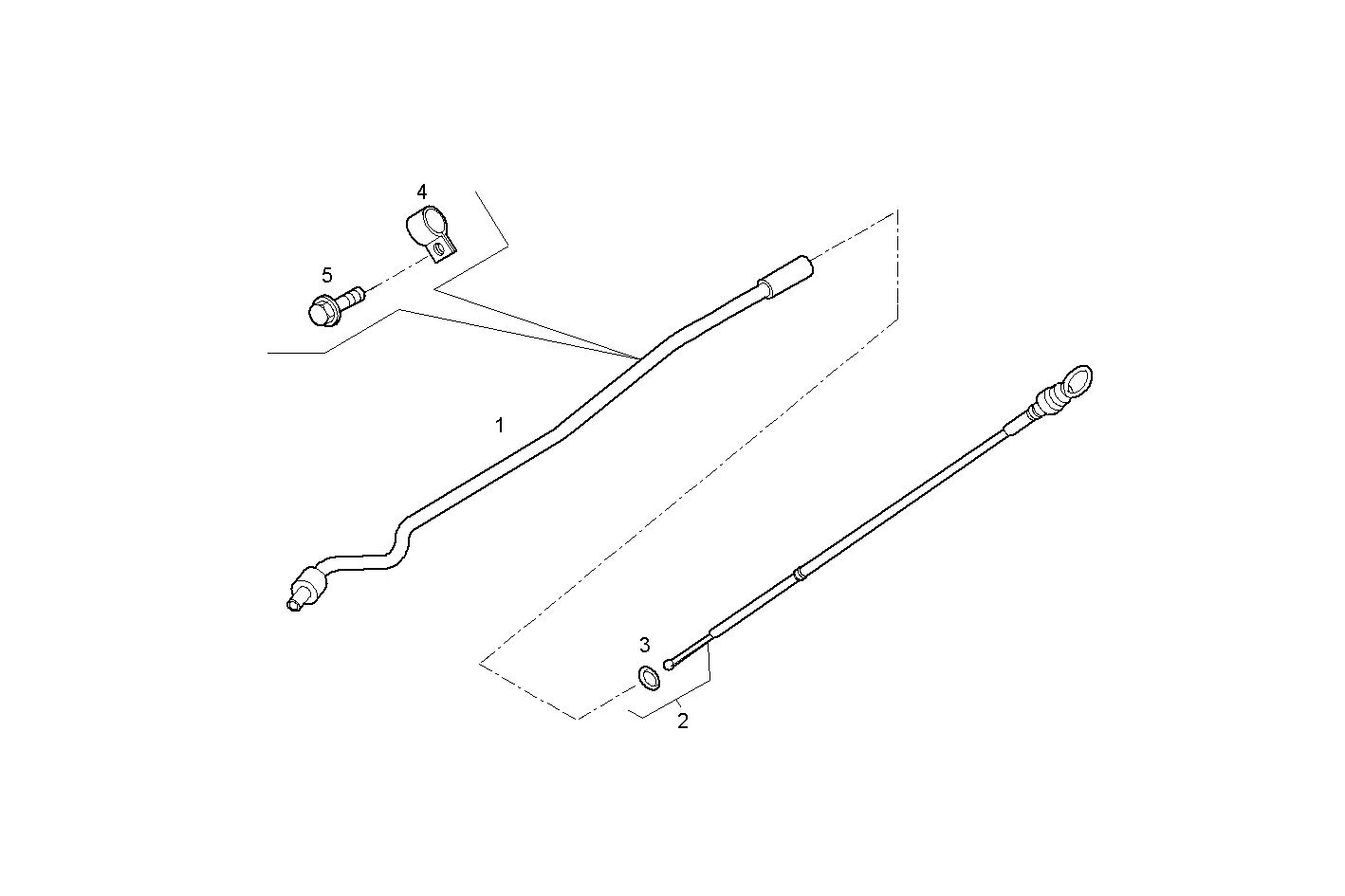 LONG OIL DIPSTICK LEFT SIDE - N40ENTD20.00 NEF 4 electron. - TIER 2 parts diagram
