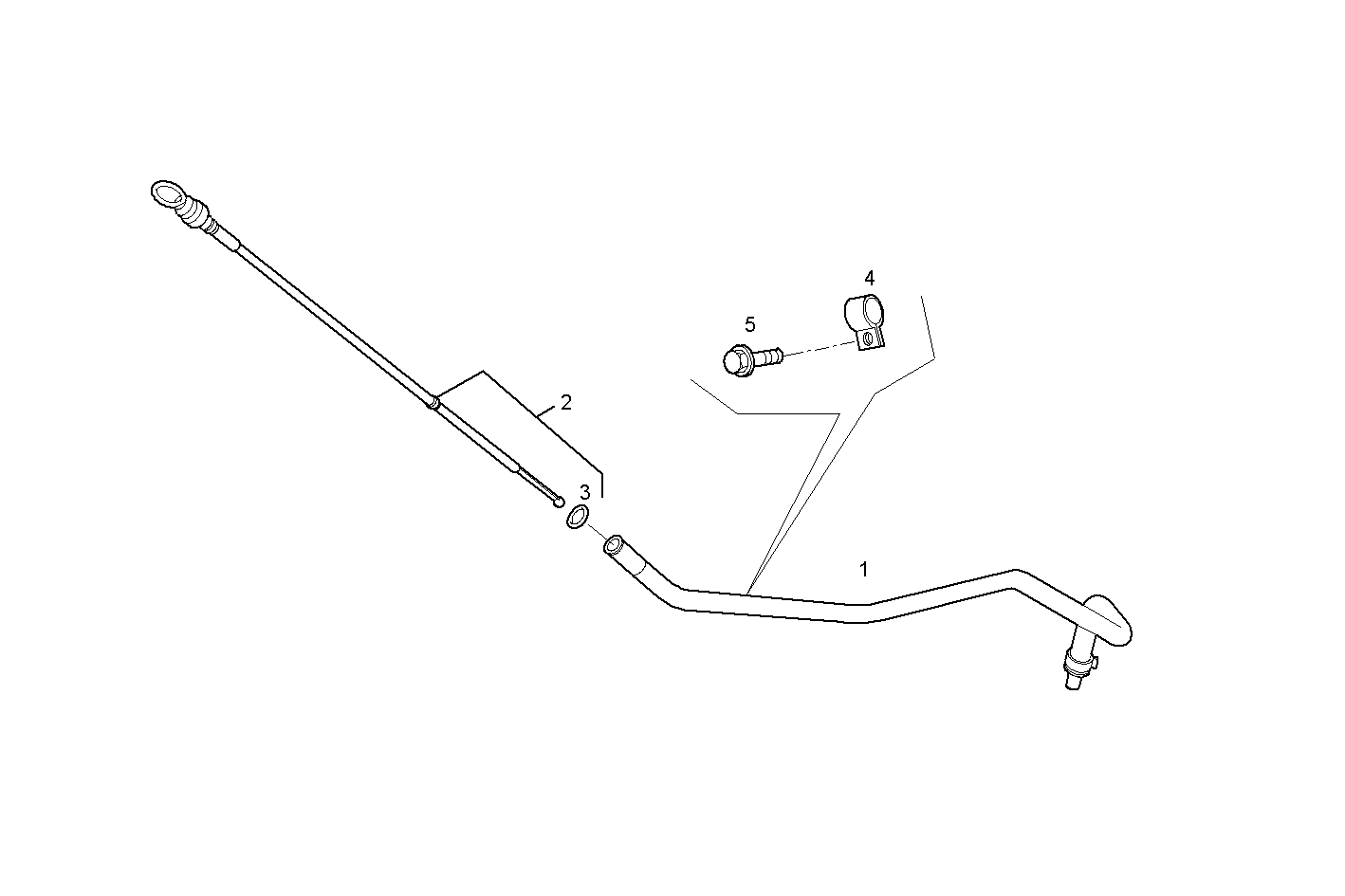 LONG OIL DIPSTICK LEFT SIDE - N67MNAE00.00 NEF 6 mechanic. - TIER 2 parts diagram