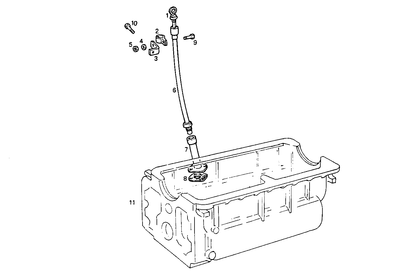 LONG OIL DIPSTICK RIGHT SIDE - 8045E00.50 8045E00 parts diagram