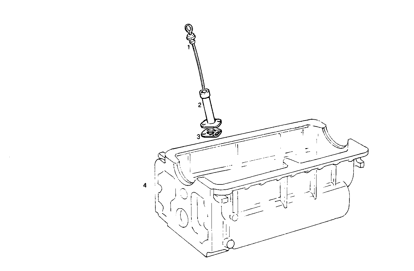SHORT OIL DIPSTICK RIGHT SIDE - 8045E00.00 8045E00 parts diagram
