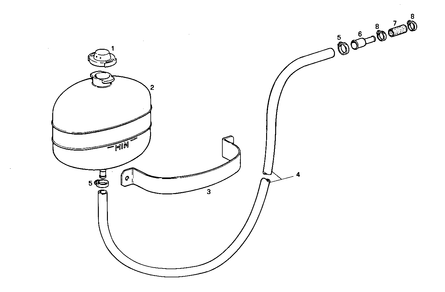 EXPANSION TANK - 8041Si25.55 8041Si25 parts diagram