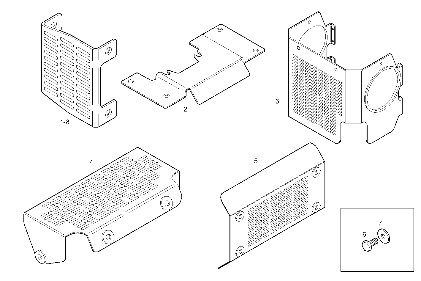 GROUP SHIELDS - GECURSOR250E.1R990 CURSOR 8 parts diagram