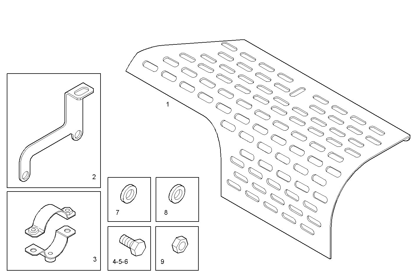 SHIELDS - GENEF100M.A552 NEF 4 mechanic. parts diagram