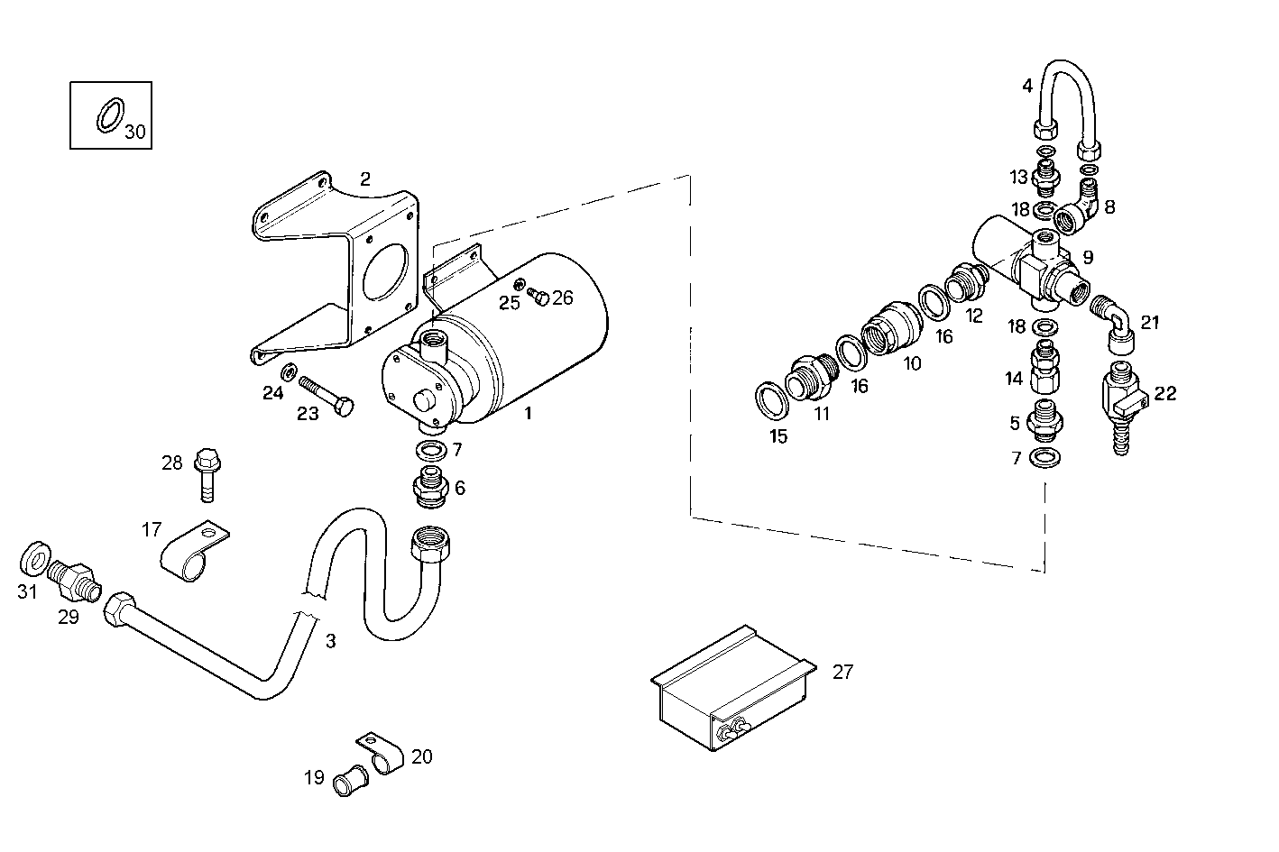 ENGINE PRE-LUBRIC./EXTR. OIL PUMP - C13ENTM77.10 CURSOR 13 parts diagram