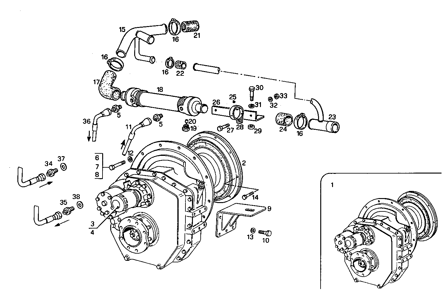 MARINE GEAR ZF-MPM IRM 320 A-1 - 8210SRM36.12 8210SRM36 parts diagram
