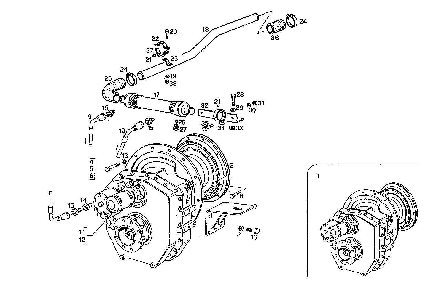 MARINE GEAR ZF-MPM IRM 320-1 - 8210SRM36.12 8210SRM36 parts diagram