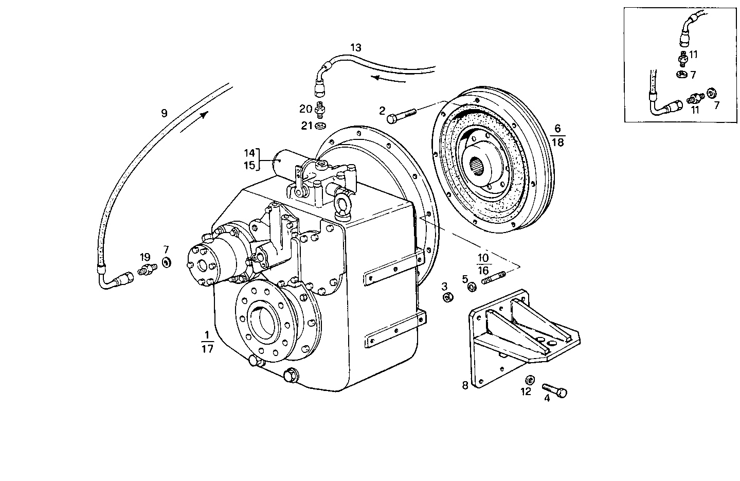 MARINE GEAR ZF-MPM IRM 350 PL - 8281SRM44.10 8281SRM44 parts diagram