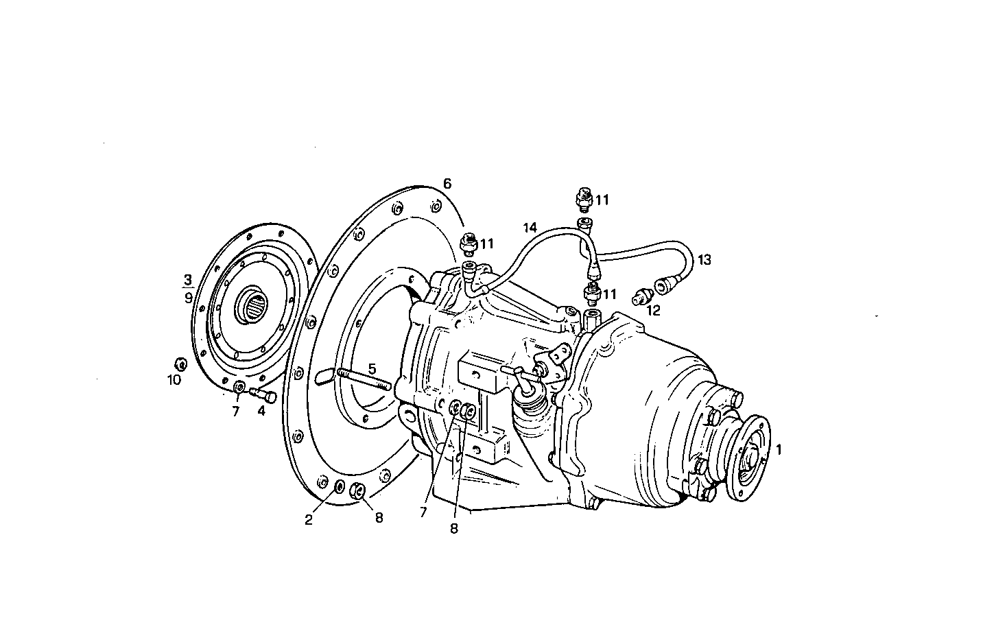 MARINE GEAR BORG WARNER 72 CR - 8061SM16.11 8061SM16 parts diagram